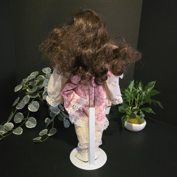 Vintage Doll Wearing Pink and White - Picture 4 of 5